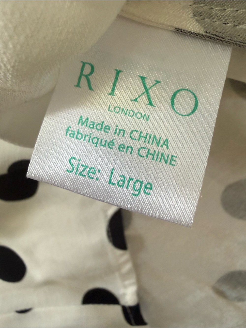 RIXO NWT‎ London Dots Laura Button Down Mini Dress Sz L - Picture 11 of 11